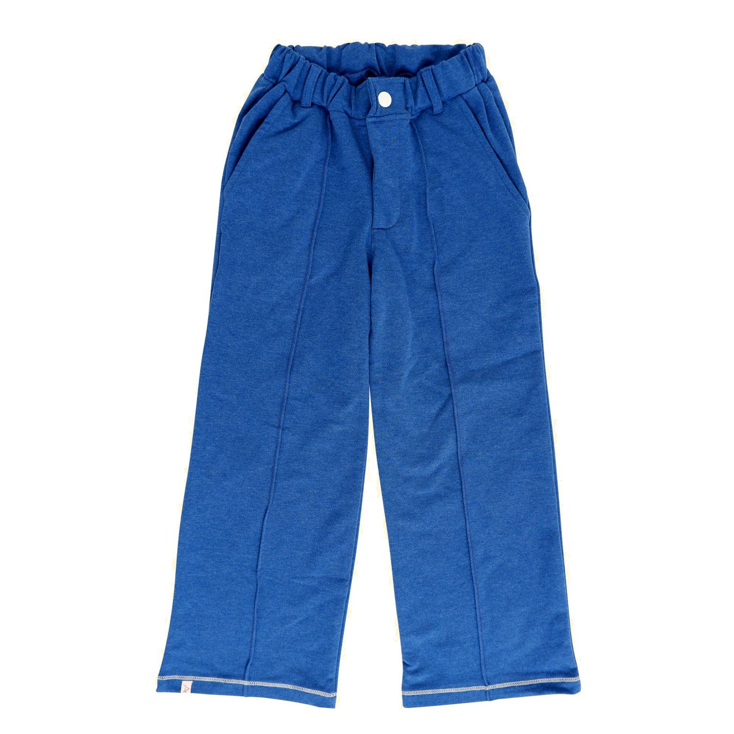 Blowing In The Wind: Retro Wide Leg Pants for Kids in Bright Blue