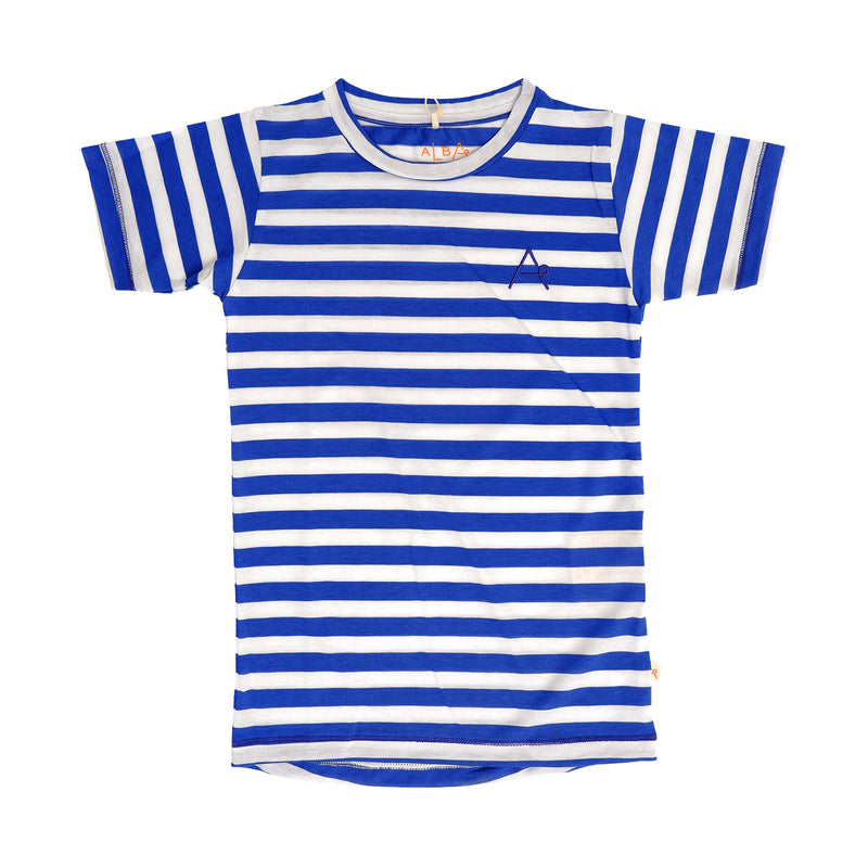 Load image into Gallery viewer, The Bell T-shirt, Blue Striped
