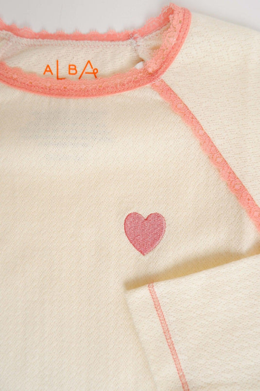 front detail of Soft organic girl blouse made sustainable