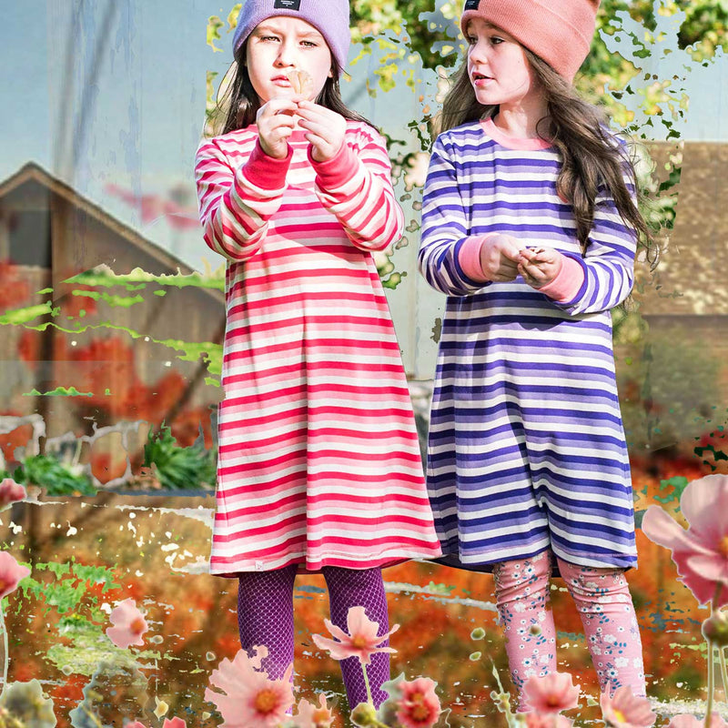 Load image into Gallery viewer, Alba School Dress, Strawberry Ice Stripes
