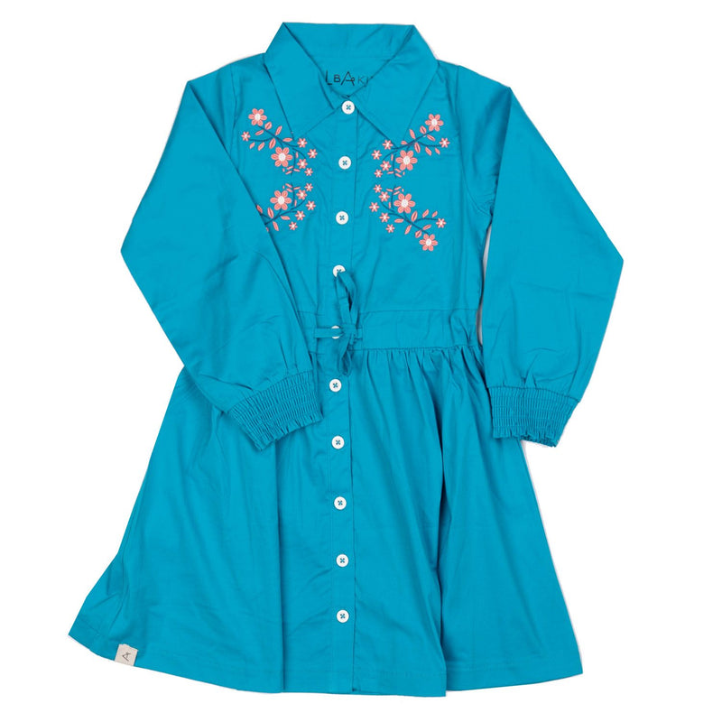 Load image into Gallery viewer, Flower Does It All Shirt Dress, Barrier Reef
