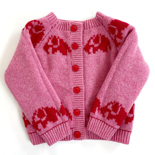 WOOL CARDIGAN   ❤️ TWO SIDES, fits size 104 & 110