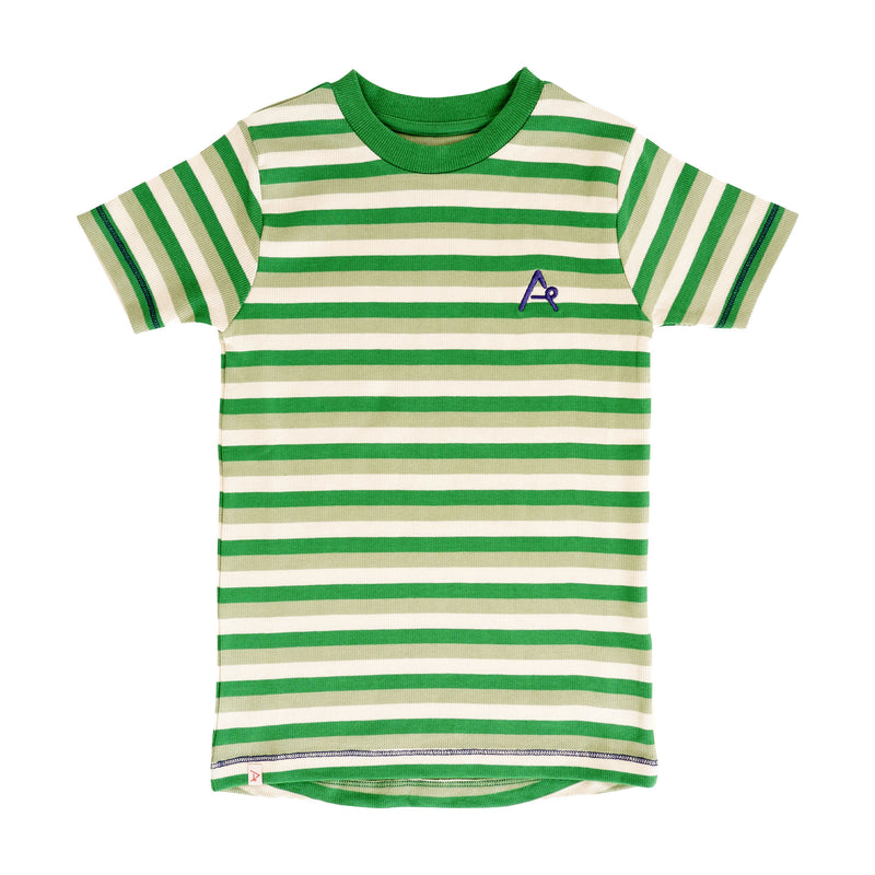 Load image into Gallery viewer, Bell T-shirt, Green Stripes
