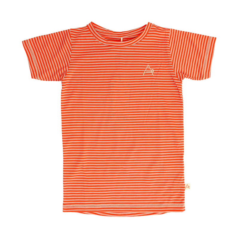 Laden Sie das Bild in Galerie -Viewer, The Bell T-shirt, Small Orange Striped
