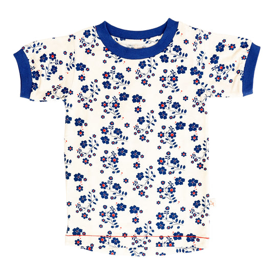 Gone At The Beach T-shirt, True Blue Flowers