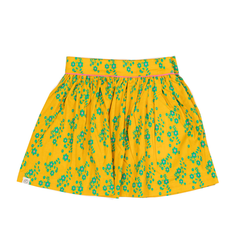 Load image into Gallery viewer, Nelly Skirt, Old Gold Flowers

