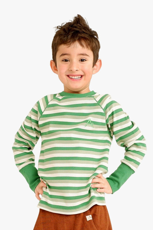 Scandinavian child wearing retro organic clothes by albaofdenmark