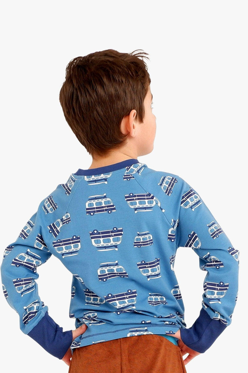 Load image into Gallery viewer, organic blue blouse for kids by albaofdenmark
